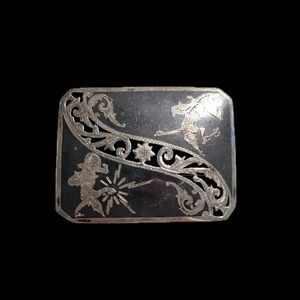 Vintage Made in Siam Sterling Silver Brooch